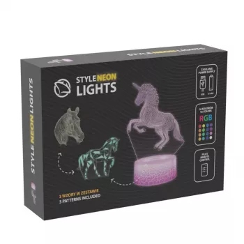Manta SNL116RGB LED RGB 3D dekoratyvinė lempa su arkliais
