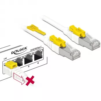 Tinklo kabelis DeLOCK 85335 RJ-45 Cat6a 5m Baltas