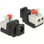 Laido lyties keitiklis DeLOCK 65524 DC 5,5 x 2,1 mm juodas sidabrinis