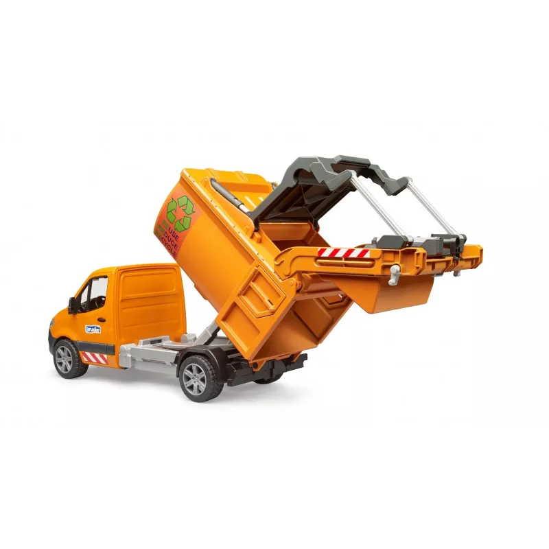 BRUDER modelis MB Sprinter komunalinis šiukšliavežis BR-02682, mastelio žaislinė kopija