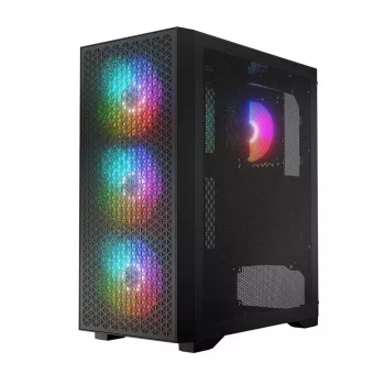 Logic DART PRO ARGB MIDI USB-C PC Case Black – korpusas su tinkleliu ir ventiliatoriais