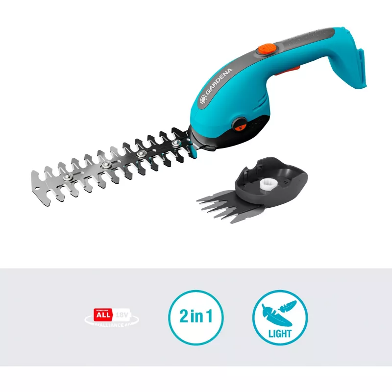 Belaidės žoliapjovės žirklės GARDENA 14750-55 20 cm 18 V žalia pilka
