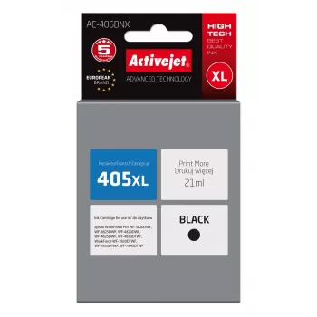 Rašalo kasetė Activejet AE-405BNX (juoda, 21 ml, atitinka Epson 405XL C13T05H14010, Supreme serija)
