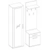 Topeshop GAR DUO BIEL entryway Spintelė