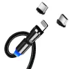 3-in-1 įkrovimo laidas ColorWay CW-CBUU037-BK — Lightning, Micro-USB, USB-C, 1 m, 2,4 A