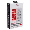 Maclean MCE391 B ilginimo lizdas – 6 kištukiniai lizdai, 4×USB-A + 1×USB-C, 110–240V, 2500W, 3 m laidas, juodas