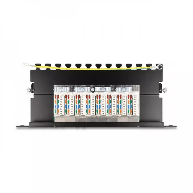 DeLOCK Patch Panel 10 colių 8 prievadų Cat.6A 0,5U juodas