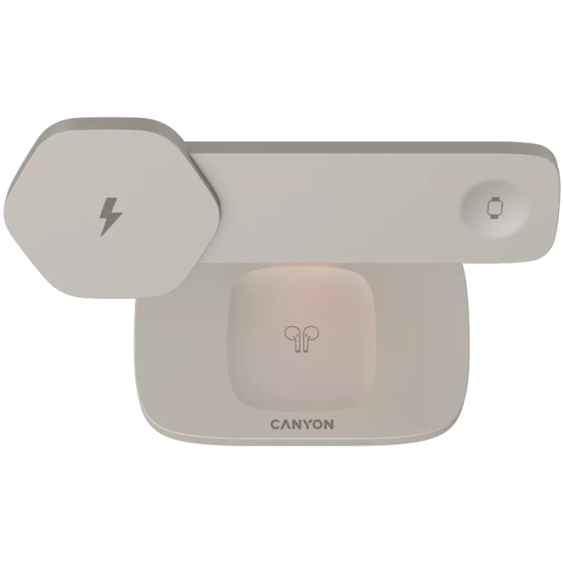 Canyon WCS-310 Hexagon 310 – belaidė 3 viename Qi įkrovimo stotelė trims įrenginiams vienu metu