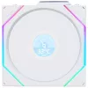 120 mm korpuso ventiliatorius Lian Li 12RTLLCD1W1W ARGB belaidis LCD baltas