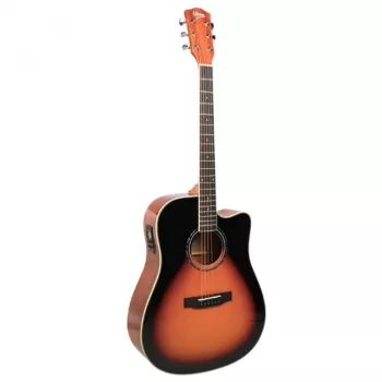 Elektroakustinė gitara V-tone VEAG1 CE 4/4 mediena – pilno dydžio dreadnought su išpjova