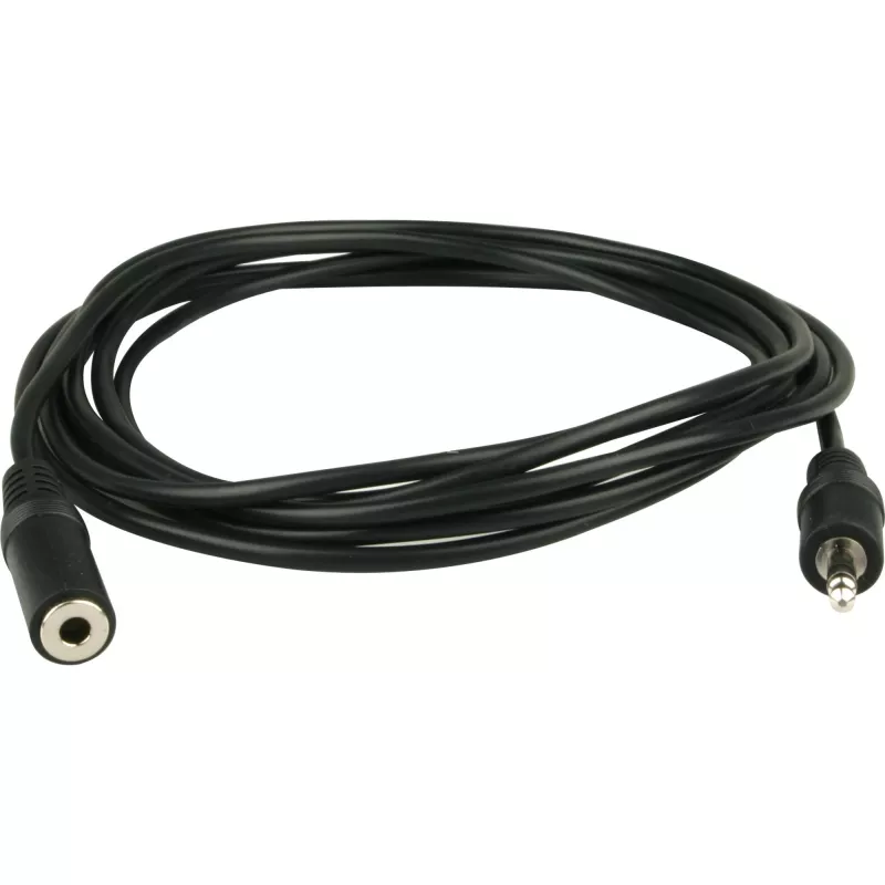 Wentronic Goobay 3,5 mm garso ilginimo laidas, juodas, 3 m – kištukas 3,5 mm > lizdas 3,5 mm (50432)