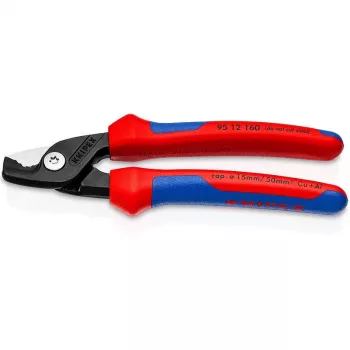 Kabelių pjaustytuvas Knipex StepCut juodas mėlynas raudonas
