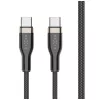 Fiksuotas pintas USB-C laidas, 100W, FIXDB-CC12-BK, juodas