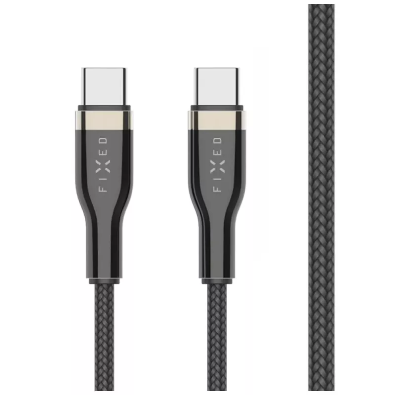 Fiksuotas pintas USB-C laidas, 100W, FIXDB-CC12-BK, juodas