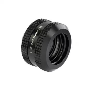 Barrow kampinė jungtis kietam vamzdeliui 14mm G1/4 colio — juoda (FBYKN-T14 V1 b)