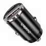 Automobilinis USB-C/USB-A įkroviklis CHOETECH TC0006 30W — palaiko QC3.0 ir PD3.0