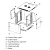Sieninis stovas Extralink 6U 600x600 ASP pilkas