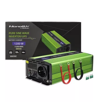 Automobilinis keitiklis Qoltec Monolith 1200 W žalias 12 V