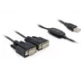 Serijinis kabelis DeLOCK 2x RS232/USB 2.0 Juoda 61886
