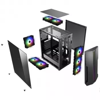PC korpusas Xilence Performance C XILENT BLADE X512.RGB Midi Tower Juodas
