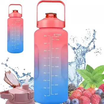 Extralink motyvacinis butelis, vandens butelis, 2000 ml, raudonai mėlynas, BUT-994