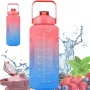 Extralink motyvacinis butelis, vandens butelis, 2000 ml, raudonai mėlynas, BUT-994