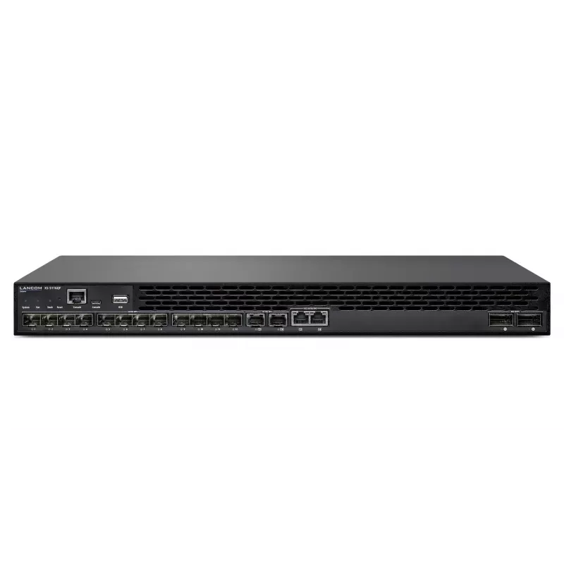 LANCOM XS-5116QF valdomas L2/L3 10G eterneto jungiklis (100/1000/10000) 1U juodas