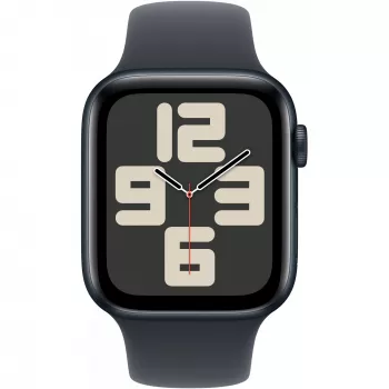 Apple Watch SE GPS + Cellular 44mm vidurnakčio aliuminio korpusas su vidurnakčio sportine juostele - M/L (MXGM3QF/A)