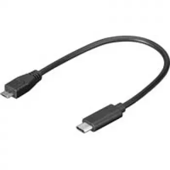 Wentronic Goobay USB 2.0 Micro-B (Type B) → USB-C laidas, 0,2 m - USB 2.0 HighSpeed (67895)