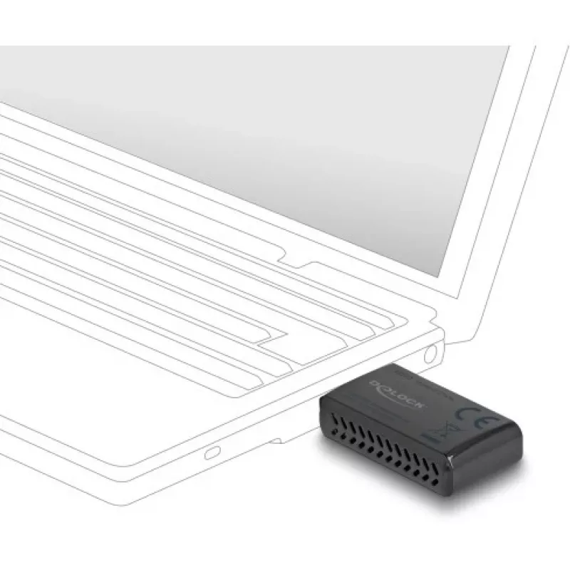DeLOCK Wi-Fi 6 dviejų juostų WLAN USB adapteris AX1800 1201 + 574 Mbps