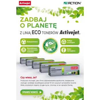 ActiveJet ATH-36NB BIO kasetė, juoda, 2000 puslapių, suderinama su Canon/HP