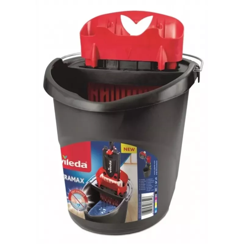 Vileda Ultramax Complete šluotos ir kibiro rinkinys, pilka