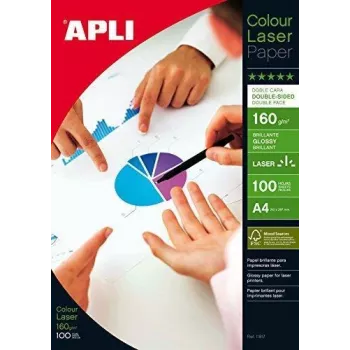 Foto popierius APLI 11817 blizgus baltas 160 g/m² 100 lapų A4