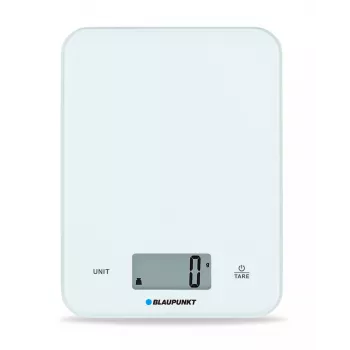 Virtuvinės svarstyklės BLAUPUNKT FKS401 baltos, max 10 kg, 1 g tikslumas, liečiamas valdymas