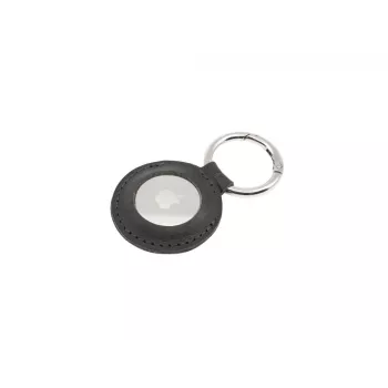 Apsauginis odinis dėklas Apple AirTag FIXED FIXWAT-C2-BB juodos spalvos
