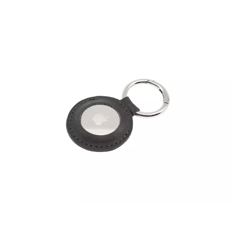 Apsauginis odinis dėklas Apple AirTag FIXED FIXWAT-C2-BB juodos spalvos