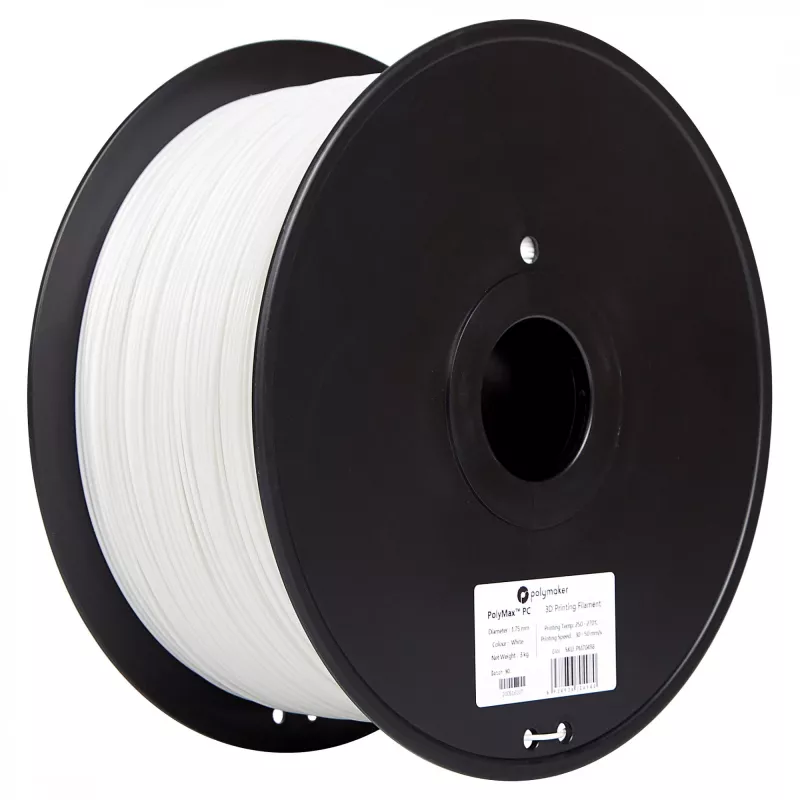 3D gijos POLYMAKER POLYMAX PC 1,75 mm balta 3 kg