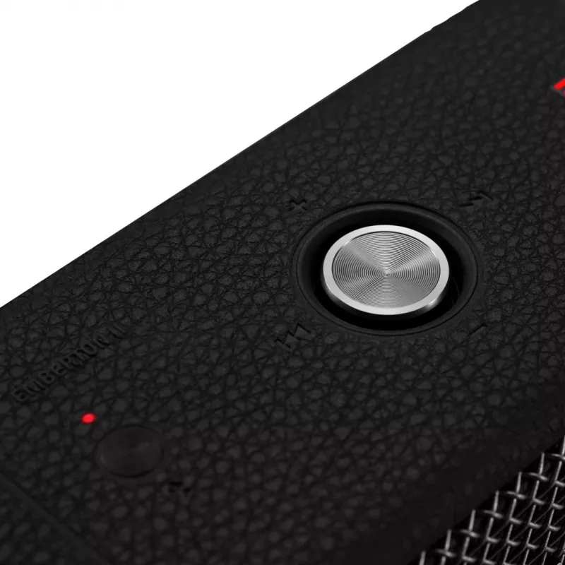 Nešiojamas Bluetooth garsiakalbis Marshall Emberton II Black Steel – kompaktiškas dizainas, belaidis garsas