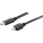 USB laidas S/CONN 77145-1.0 USB 2.0 1 m USB C Micro-USB B juodas