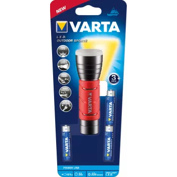 Varta 17627101421 - rankinis žibintuvėlis - juodas - raudonas - aliuminis - IPX4 - LED - 1 lempa