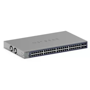 Valdomas gigabitinis PoE jungiklis NETGEAR GS752TXUP — 48× Gigabit RJ-45, 10G palaikymas, 1U stovas, 176 Gbit/s perjungimo talpa