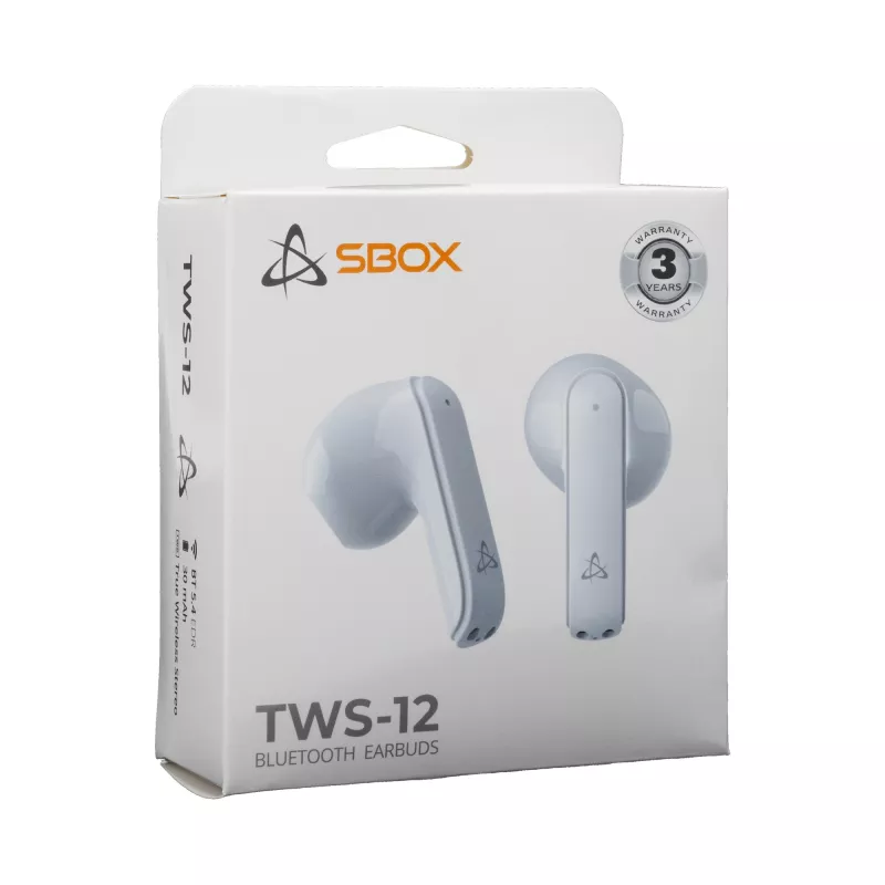 Belaidės ausinės SBOX EB-TWS12 Baltos