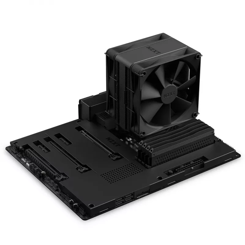 Oro aušintuvas NZXT T120 Procesorius 120 mm Juodas — 4 šilumos vamzdeliai, 120×120×26 mm ventiliatorius, PWM, varinis pagrindas