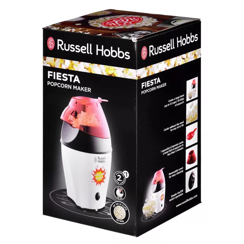 Russell Hobbs Fiesta kukurūzų spragintuvas juodas, raudonas, baltas 1200 W