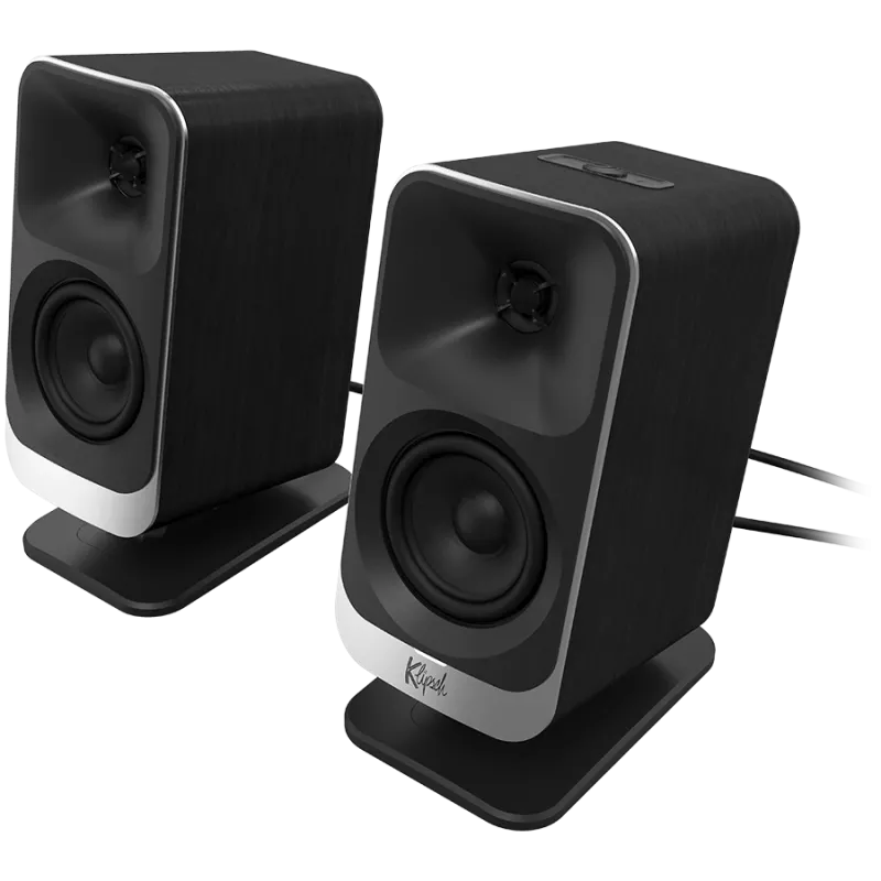 Kolonėlės KLIPSCH ProMedia Lumina Black – stalinė daugialypės terpės garsiakalbių sistema