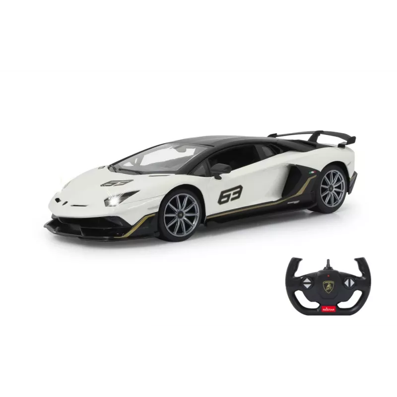Radijo bangomis valdomas sportinis automobilis Jamara Lamborghini Aventador SVJ Performance 1:14 Baltas 2.4GHz