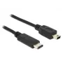 USB laidas DeLOCK 83603 USB 2.0 1m USB C Mini-USB B Juodas