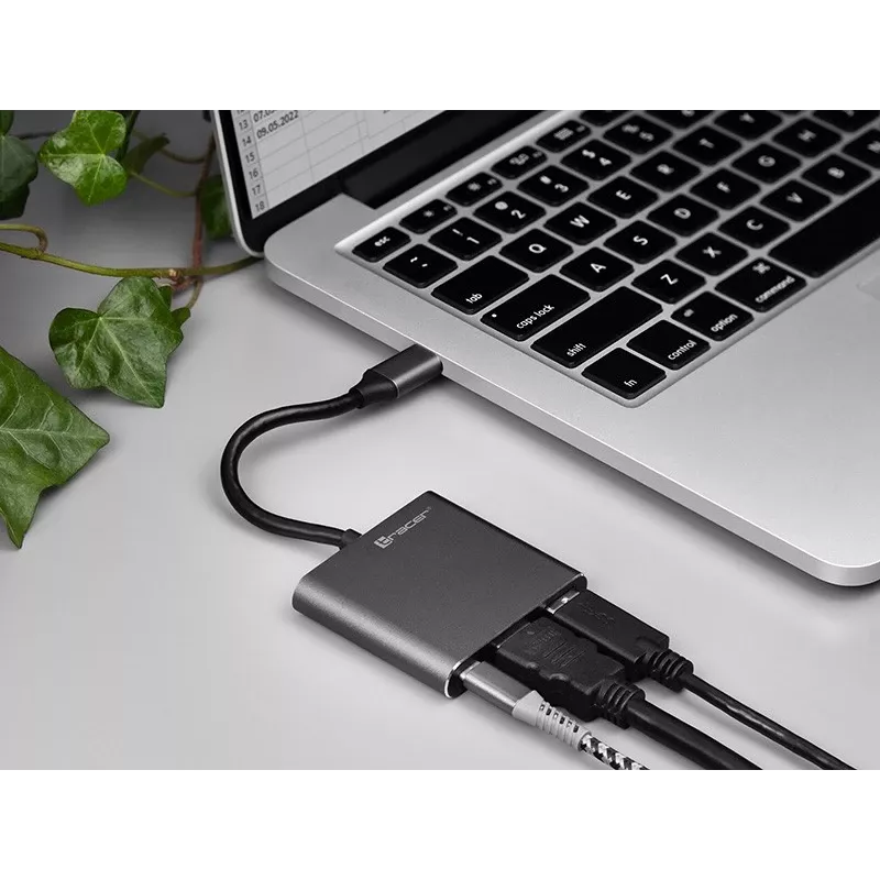 Adapteris TRACER A-1, USB-C į HDMI 4K, USB 3.0, PD 100W