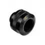 Alphacool 17471 — žalvarinė jungtis juoda, Ø22 mm, aukštis 20 mm