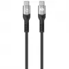 Manhattan Fast USB-C į USB-C laidas (240W), 1 m, 240W nešiojamojo kompiuterio įkrovimas + didelės spartos duomenys ir vaizdas, veikia su VISIEMS nešiojamiesiems (reikalingas papildomas USB-C 240W sieninis įkroviklis), 40 Gbps itin greiti perkėlimai, juoda